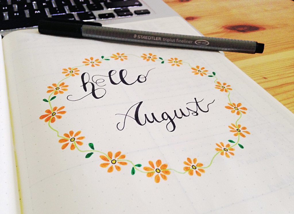 Bullet Journal Préparation du mois - Août 2016 - Green & Feisty