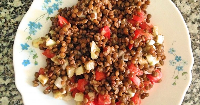 Salad Lentilles Tomates Concombre